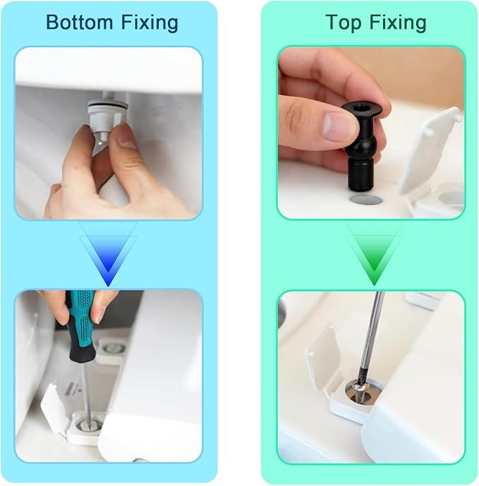 Elongated Toilet Seat Soft Close, Bottom Fixing/Top Fixing 2 Mount Way Easy - Image 7