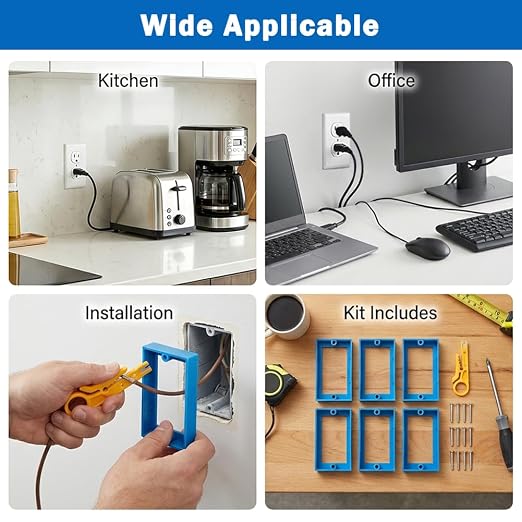 6pcs 1/2" Single Gang Outlet Box Extenders - Image 5