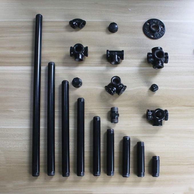 6 Pack 1/2" × 24" Pre-Cut Black Metal Pipe, Industrial Steel Fits Standard Half - Image 5