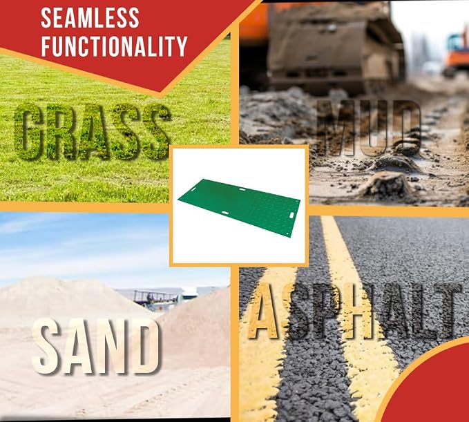 5 Pk 3' x 8' Green Ground Protection Mats - Image 7