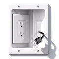 Recessed TV Outlet for in Wall Management Kit Set Box-Two-Hole Socket, TV Wall by Naerza