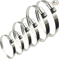3" 4” 5" Adjustable 304 Stainless Steel Duct Clamps | Hose Clamps Assortment Kit by EesTeck