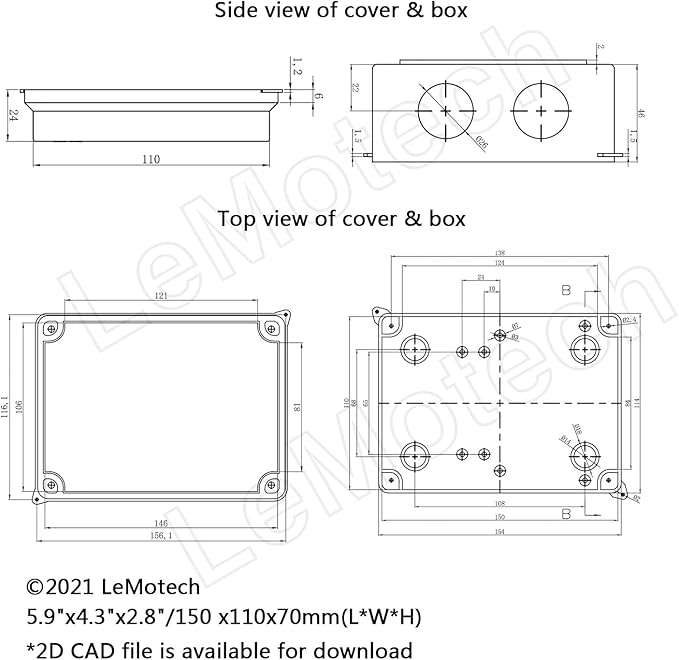 ABS Plastic Dustproof Waterproof IP65 Junction Box Universal Electrical Project - Image 6