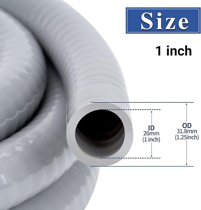 1 Inch 100 FT Liquid-Tight Conduit and Connector Kit | Non Metallic Flexible - Image 2