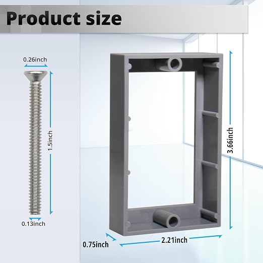 HXH Single Gang Receptacle Outlet Box Extender, 3/4 Inch, 3 Pack | - Image 2