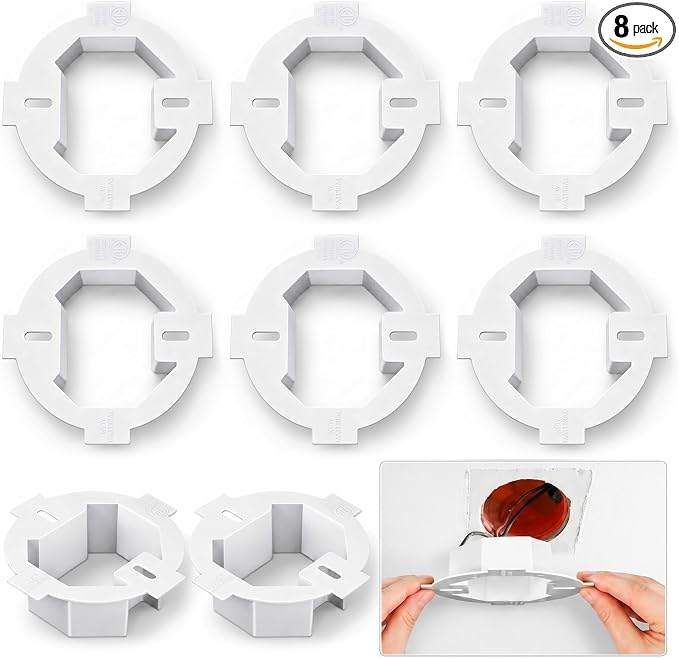 Copkim 8 Pcs Round Electrical Box Extender 4.35 x 1.5 Inches Ceiling Box by Copkim