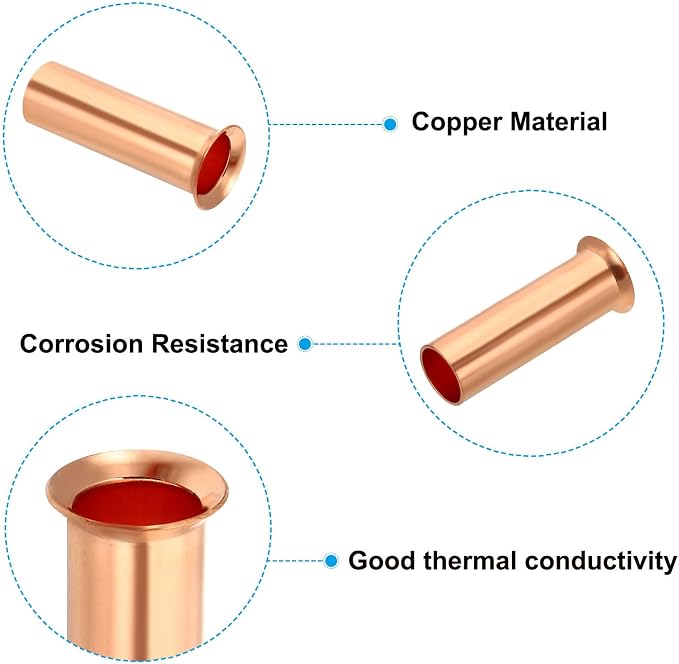 PATIKIL 3/4" OD Copper Flare Tube Fitting, Straight Copper Coupling Welding - Image 4