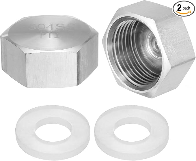 uxcell 2pcs Hex End Cap 304 Stainless Steel Nut by uxcell