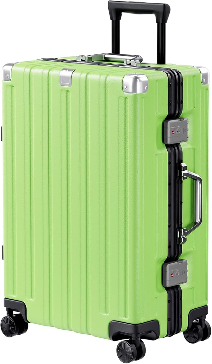 Krute Luggage 24 Inch Aluminum Frame Zipperless Suitcase by Krute