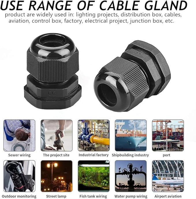 PENGLIN Cable Glands 1-1/4" NPT Nylon Cable Connector | Strain Relief Cord - Image 5