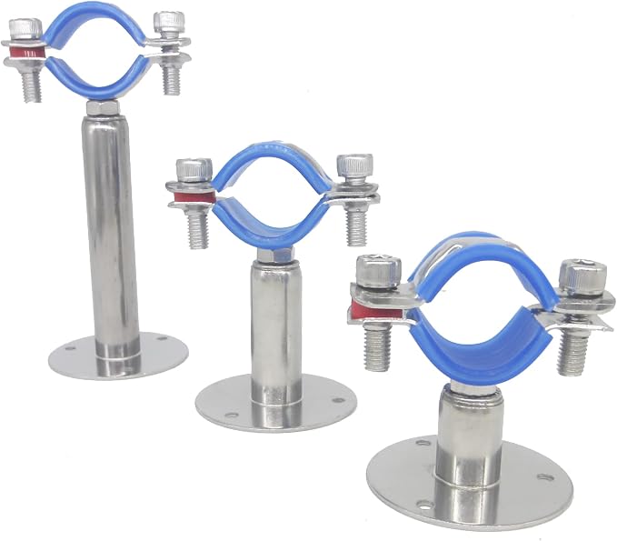 Stainless Steel Adjustable Pipe Clamp Bracket, 1-1/2 Inch - Image 7