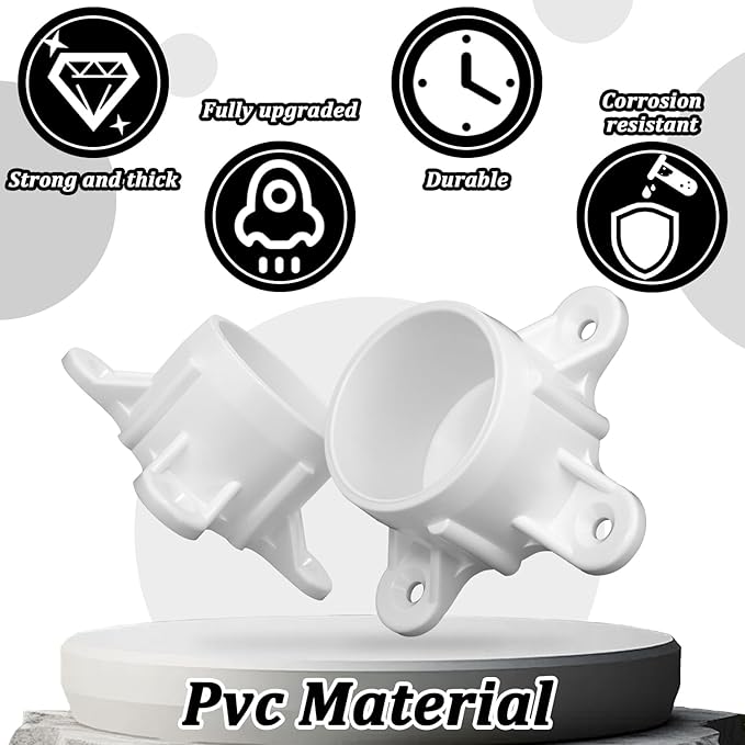 12 Packs 2" PVC Flange, Table Screw Caps PVC Pipe Fittings - Image 4