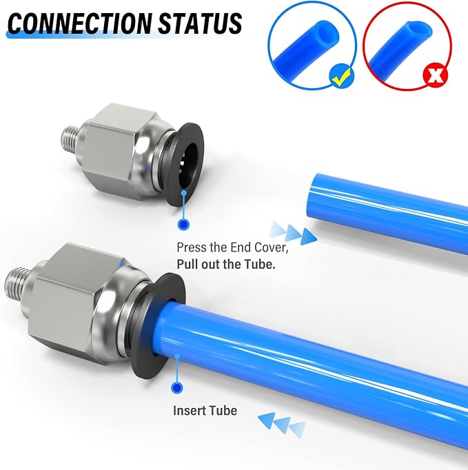TAILONZ PNEUMATIC Male Straight 6mm Tube OD x M6 Thread Push to Connect - Image 6