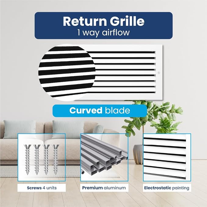 38x14 Aluminum Wall Ceiling Air Return Vent Cover HVAC Rustproof Grille - Image 4