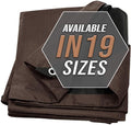 Tarp Cover Brown/Black Heavy Duty 20 Mill Thick Material, Waterproof 12'X12' by Trademark+Supplies