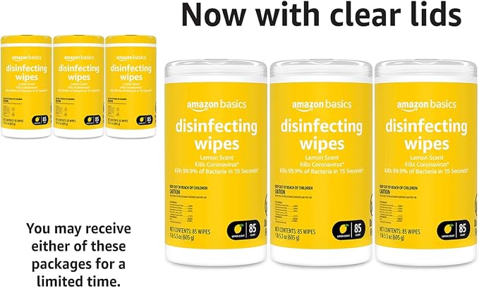 Amazon Basics Wipes, Lemon Scent, - Image 5
