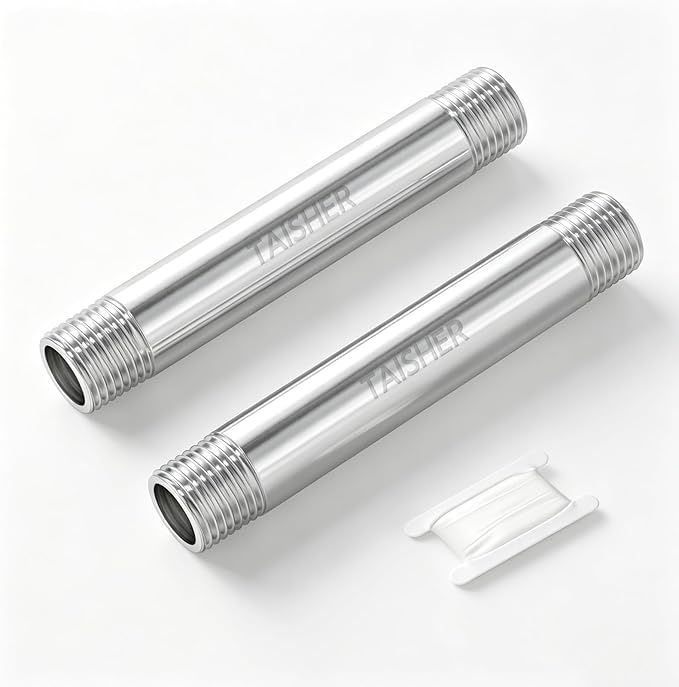 2pcs Thickened Nipple Cast Pipe 1/2" NPT Male by TAISHER