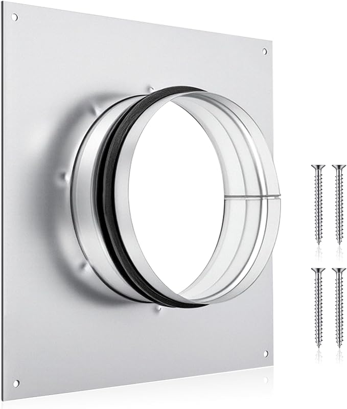 Zonon 6 Inch Duct Connector Flange Galvanized Steel Dryer Vent Connector by Zonon