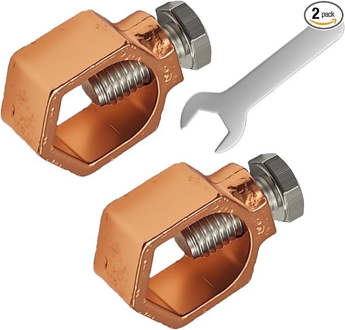 GOUNENGNAIL Copper Ground Rod Clamp by GOUNENGNAIL