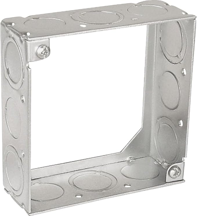 Steel City 53151 1/2 3/4 Pre-Galvanized Steel Square Box Extension Ring by Thomas+%26+Betts