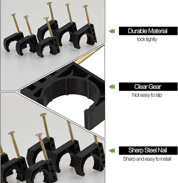 200 Pack 3/4" Half Clamps J-Hook - Image 4