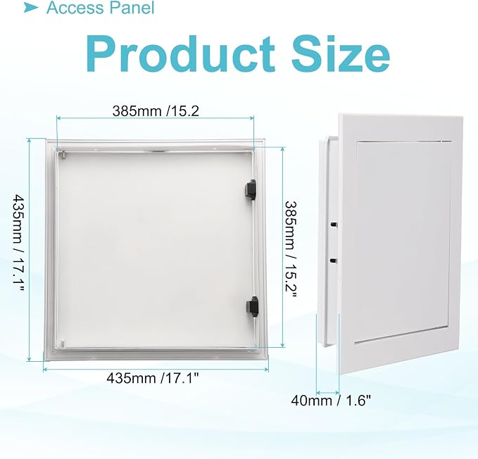 PATIKIL Drywall Access Panel 17x17 Inch, Aluminum Frame Wall Hole Cover - Image 2