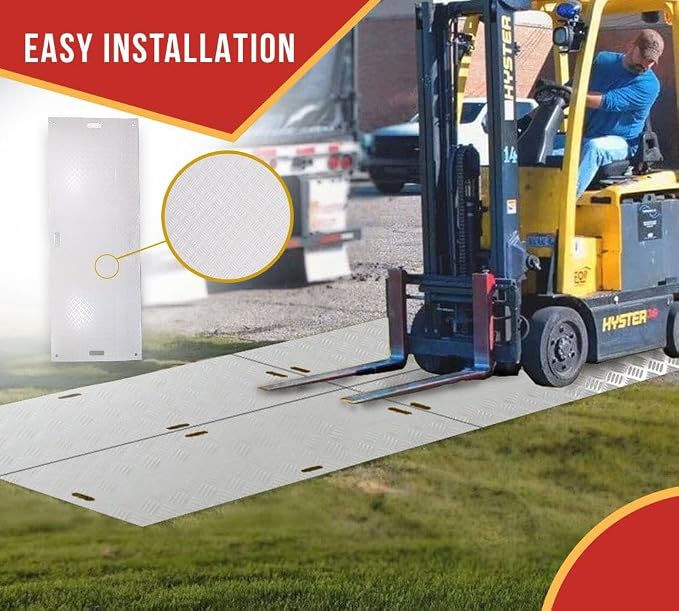 2' x 8' White Ground Protection Mats - Image 5