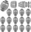 16-Pack 3/4" NPT UL Liquid Tight Connector Conduit Fitting PVC Straight | UV by Aandxmok