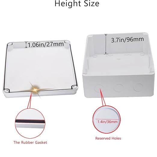 Junction box Dustproof Waterproof IP65 ABS Plastic Electrical Boxes, Indoor & - Image 4