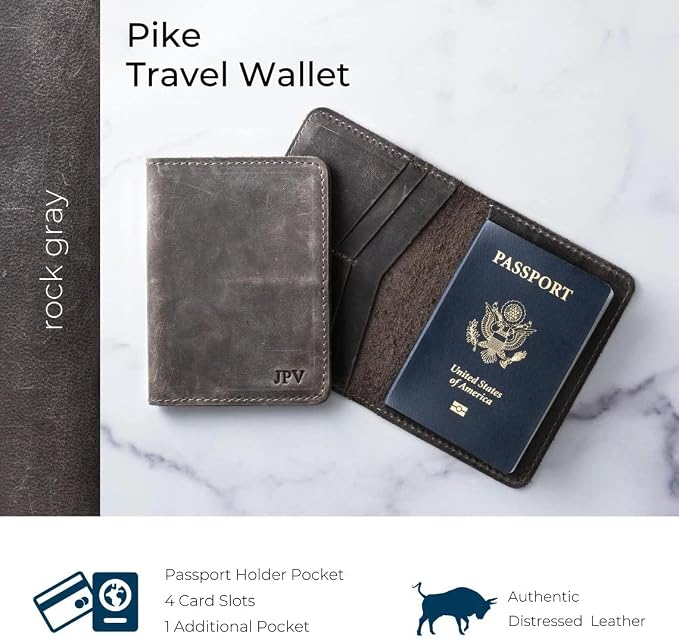 PEGAI Standard Full Grain Crazy Horse Leather Passport Holder | Custom Travel - Image 5
