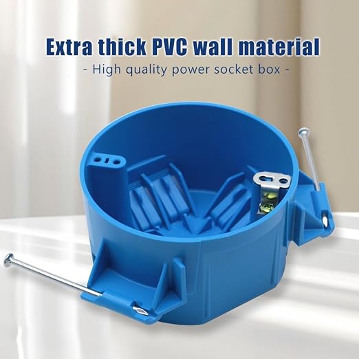 1 Gang PVC Round Ceiling Electrical Box, 4 in Dia, 1 Pack | Features 4" Dia - Image 2