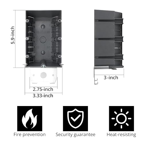 3-Gang Adjustable Outlet Box, 49 Cu.in., heat-resistant, dust-proof and - Image 2
