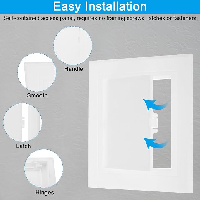 PATIKIL 4x4 inch Removable Hinged Access Panel, ABS Plumbing Access Doors Easy - Image 4
