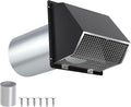 5 Inch Hooded Wall Vent with Screen and Damper, Galvanized Steel by JYINCPED