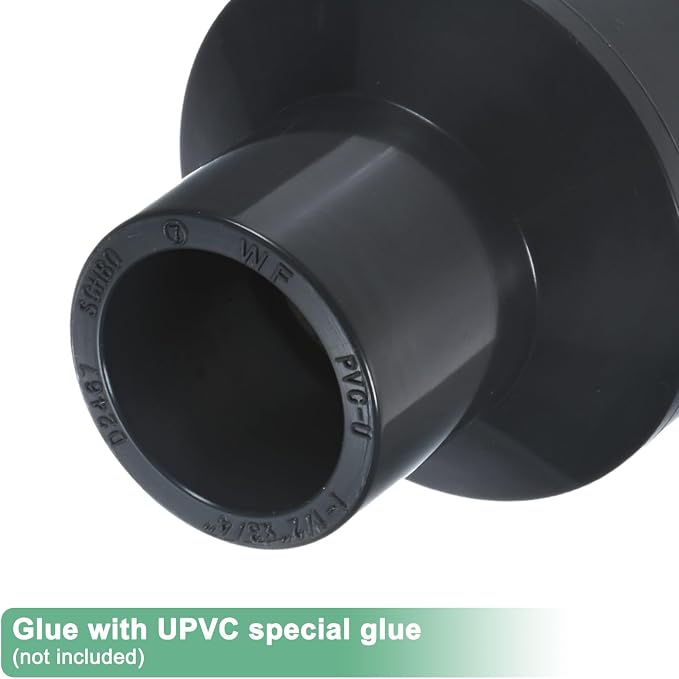 M METERXITY 1-Pack UPVC Reducer Pipe Fitting, 1-1/2"x3/4" Reducing Coupling - Image 4