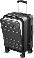 LUGGEX Carry On Luggage 22x14x9 Airline Approved, FLO5 Expandable Polycarbonate by LuggeXLUGGAGE