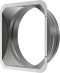 Hon&Guan 8 Inch Square to Round Duct Connector, Metal Vent Flange by HonGuan