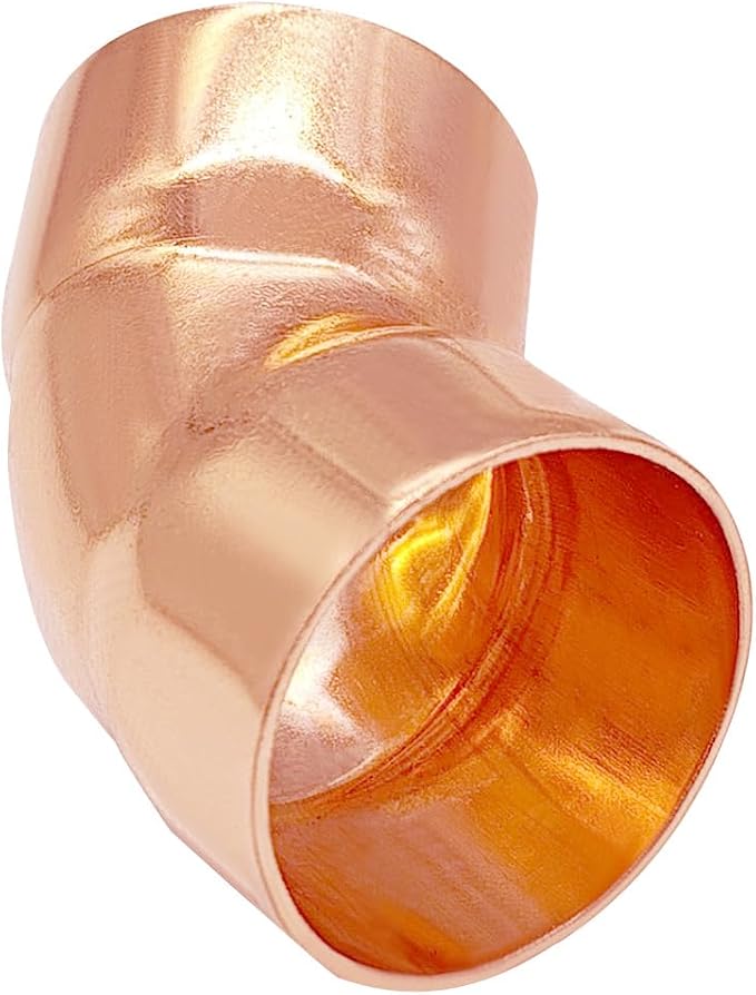 1 Pack 2" C x C Copper 45 Degree Elbow, Sweat Solder Pipe Fitting | Premium - Image 3