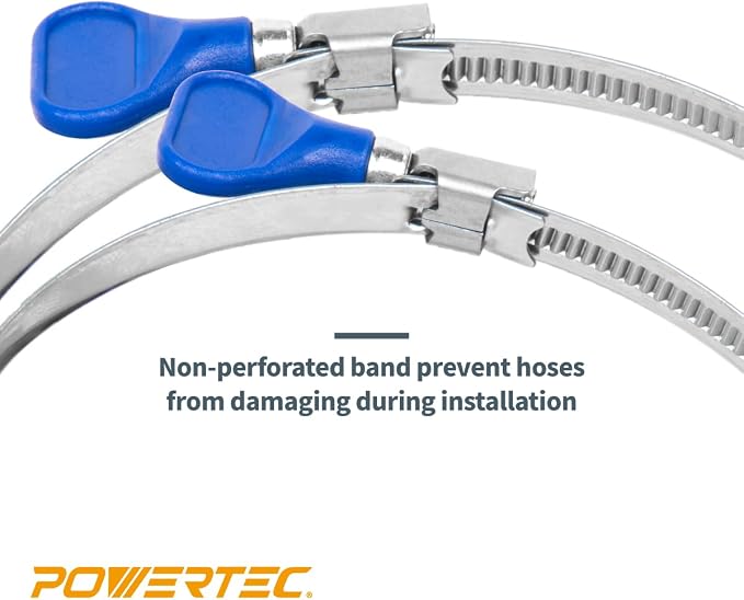 POWERTEC 70226 4 Inch Left Hand Keyed Bridge Hose Clamp, Thumb Screw Key - Image 3