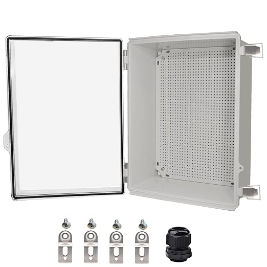 Waterproof Electrical Box, IP67 Junction Box Stainless Steel Latch Hinged Clear by YETLEBOX