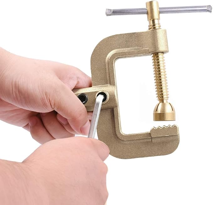 H HZXVOGEN 400A C-Style Welding Ground Clamp, Heavy Duty Solid Brass Earth Clamp - Image 3