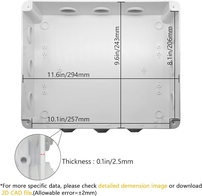 ABS Plastic Dustproof Waterproof IP65 Junction Box Universal Electrical Project - Image 3