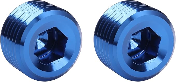 1 NPT Male Thread Allen Head Socket Pipe Plug Fitting Aluminum Blue by Podavelle
