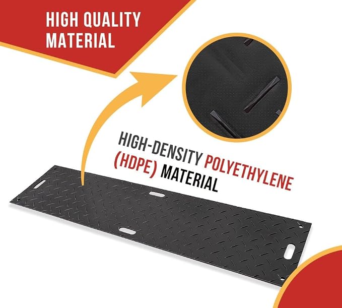 12 Pk 3' x 8' - 1/2" Thick Heavy Duty Ground Protection Mats - Easily Supports - Image 5
