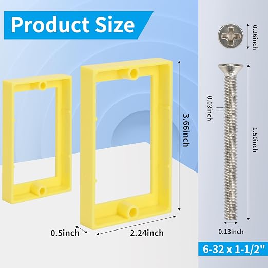 Single Gang Receptacle Outlet Box Extenders 1/2" - Image 3