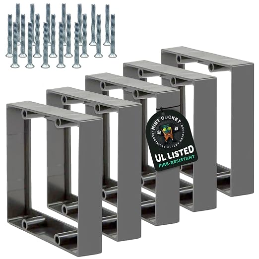 Mint Bucket Brands 3/4" Double Gang Outlet Box Extenders, UL Listed, Includes by MintBucketBrands