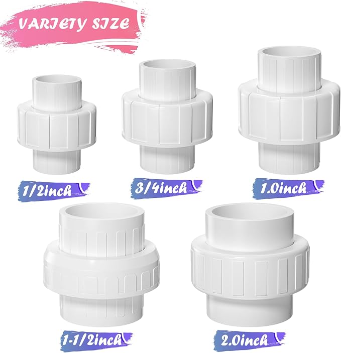 2PCS 2" PVC Union Coupling, Furniture Grade PVC Union - Image 5