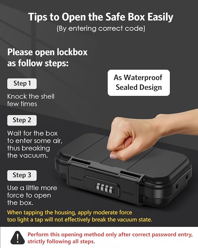 AMIR Portable Safe Box, Combination Security Case LockBox - Image 4