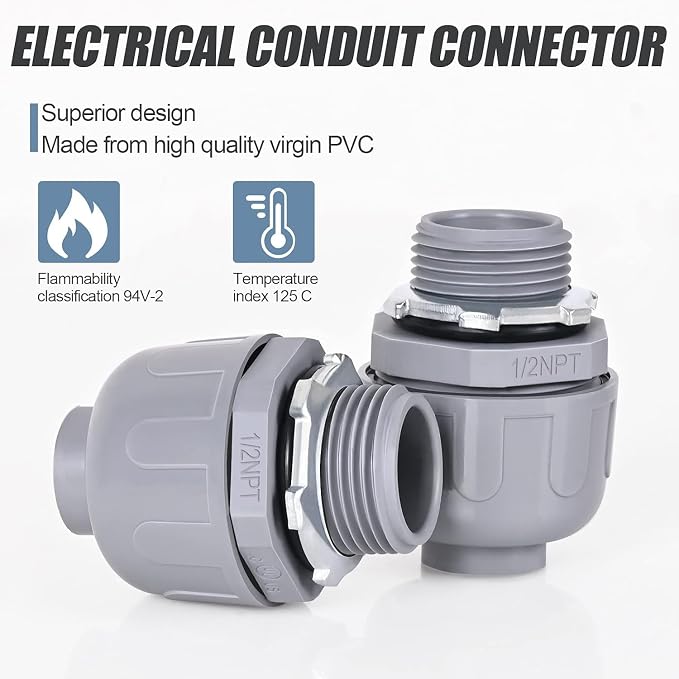 Liquid Tight Connector 1/2 in - Image 3