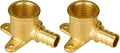 2-Pack 1/2 Inch PEX Drop Ear Elbow, PEX Fittings 1/2", Brass | Crimp Pipe by SUNGATOR